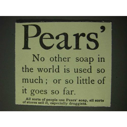 1900 Pears' Soap Ad - Pears' No other soap in the world is used so much