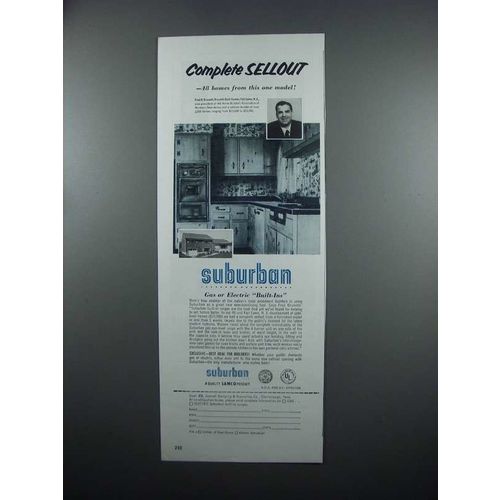 1954 Suburban Built-In Ranges Ad - Complete Sellout
