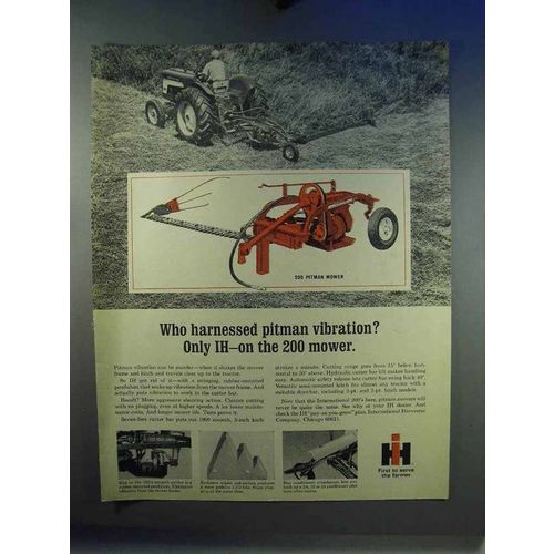 1967 International Harvester 200 Pitman Mower Ad