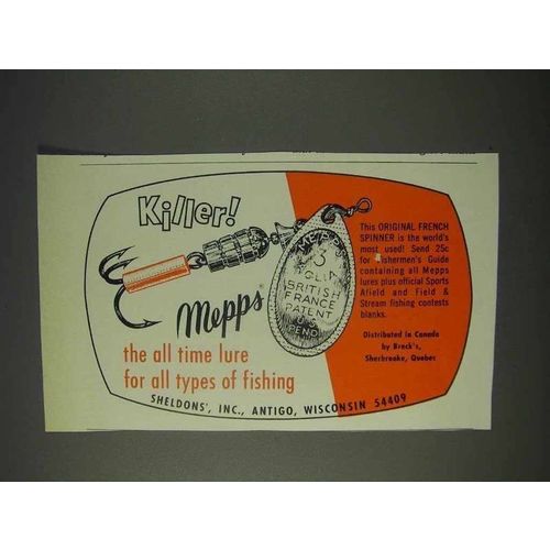 1969 Mepps Lure Ad - Killer!