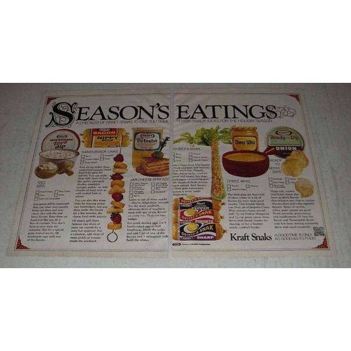 1973 Kraft Ad - Dips, Handi-Snack, Cheez Whiz