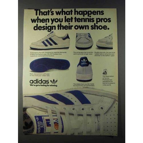 1980 Adidas ATP Outdoor Tennis Shoe Ad - Pros Design