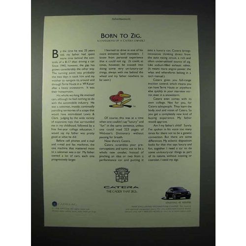 1997 Cadillac Catera Car Ad - Born to Zig