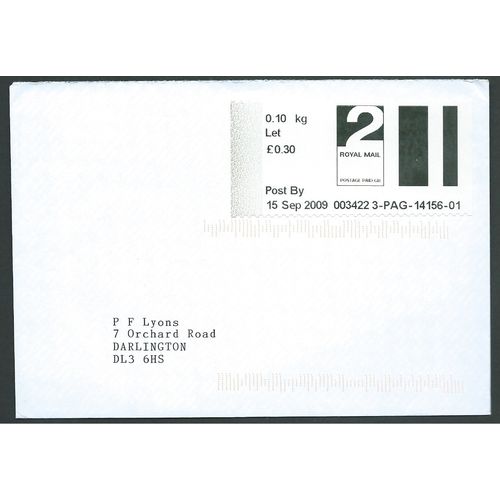 2009 2ND 'POST & GO' (MANCHESTER SPRING GARDENS) ON COVER (EBID4006)