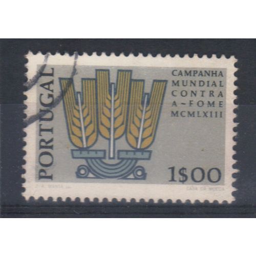 PORTUGAL 1963 FREEDOM FROM HUNGER 1E VALUE USED