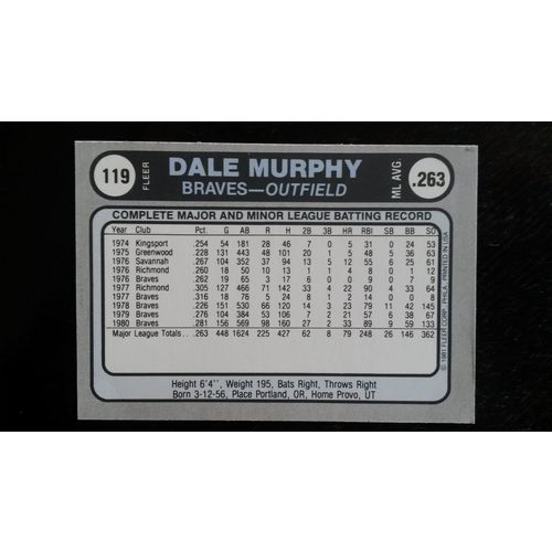 1981 Fleer Star Sticker Card # 119 Dale Murphy Ex (5) Atlanta Braves