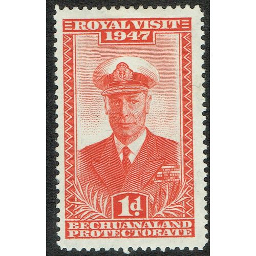 Bechuanaland 1947 Royal Visit 1d Scarlet SG132 MM