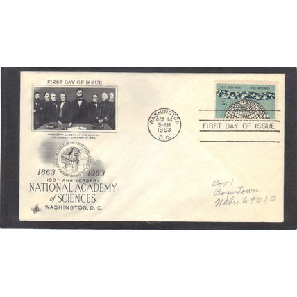 FDC Art Craft 1237 5c Science (Cachet-Penciled/A) CV42019