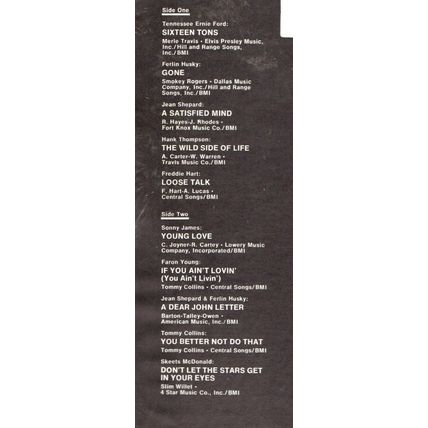 Country Classics. Ten Top Hits from The 50's by Original Artists.