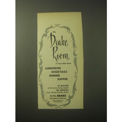 1948 Hotel Drake Advertisement - The Drake Room