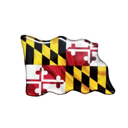 Maryland Flag Waving Fridge Magnet