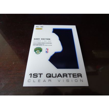 2013-14 Pinnacle Clear Vision 1st Quarter Card # 092 Gary Payton Mint (9) (SB)