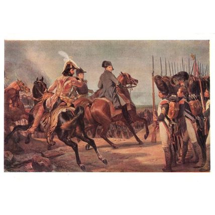 Horace Vernet Battle Of Lena Painting Postcard