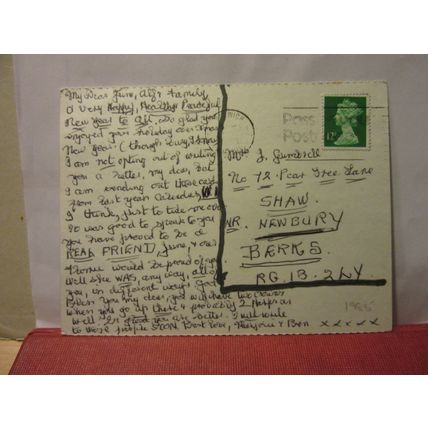 ENGLEFIELD HOUSE, Berkshire used postcard 1985 pm /