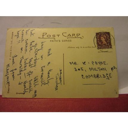 humour A CORNISH WELCOME, CORNWALL used vintage postcard by F Frith c.1954 pm /