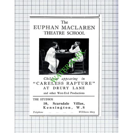 The Euphan Maclaren Theatre School Kensington London Small Advert - 1936 Cutting
