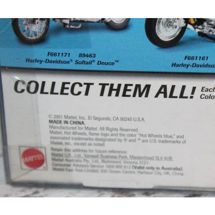 HARLEY DAVIDSON Lovers Gift HERITAGE SOFTAIL CLASSIC MOTORCYCLE TOY HOTWHEELS