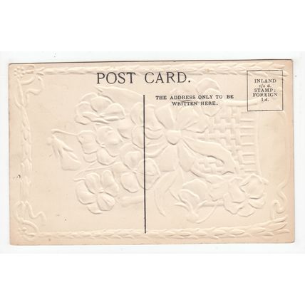 Embossed Flowers Friendly Greetings Postcard