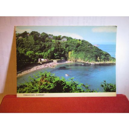 FERMAIN BAY, GUERNSEY, used vintage postcard 1975 postmark #