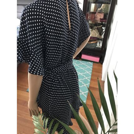 Milk and honey polka dot dress women size 8