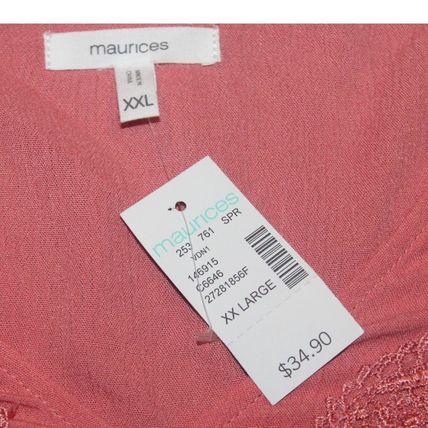Womens Wrap Top Shirt Size XXL Maurices Pink New