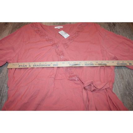 Womens Wrap Top Shirt Size XXL Maurices Pink New