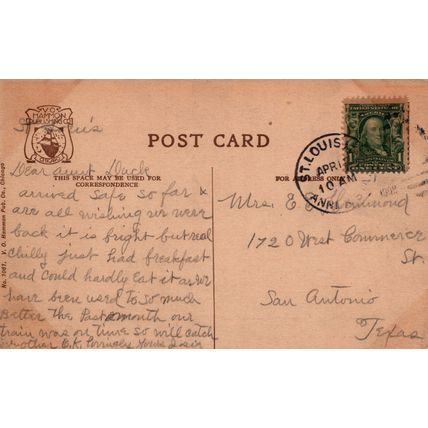 ZAYIX US Postcard Franklin Bridge, Forest Park, MO Annex Sta. Triplex 0324M0361