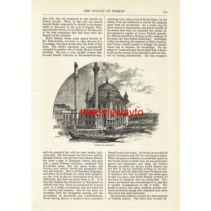 Ortakoy Mosque, Istanbul, Turkey, Book Illustration (Print), 1890