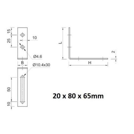 Adjustable Angle Bracket Tie Plate Repair slot mount STEEL GALVANISED HEAVY DUTY