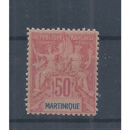 Martinique stamps. 1892 Peace & Commerce 50c Fournier forgery MNH (AL261)