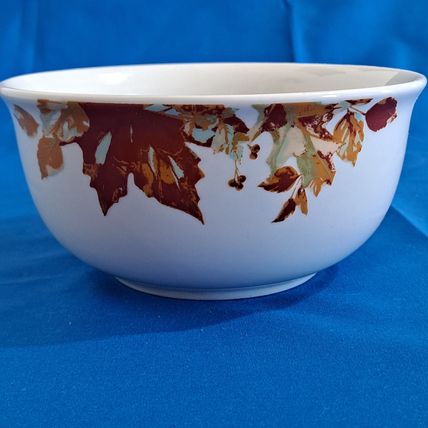 Lot 4 Royal Norfolk LEAF 6" SOUP BOWLS Cereal Thanksgiving Fall Leaves Autumn
