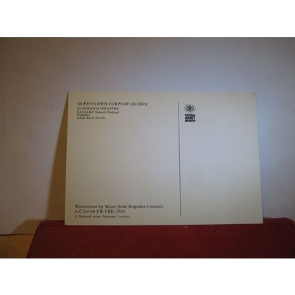QUEEN'S OWN CORP OF GUIDES by A C Lovett postcard National Army Museum =