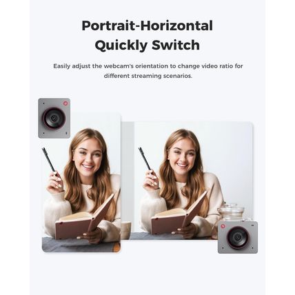 OBSBOT Meet 2-4K Webcam for PC with 1/2" Sensor, AI Framing & Autofocus, Beauty