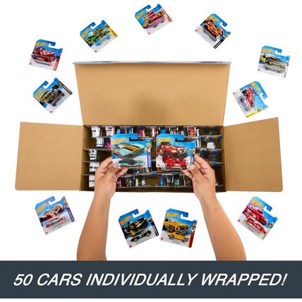 Hot Wheels Toy Trucks & Cars, 50-Pack, Set of 50 1:64 Scale Individually Package