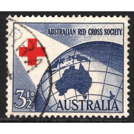 AUSTRALIA 1954: AUSTRALIAN RED CROSS SOCIETY - 3½d USED (G1)