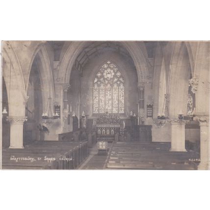 EC508 SHAFTESBURY-ST JAMES CHURCH. PRINTED POSTCARD