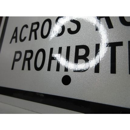 Shooting From Or Across Road Prohibited REAL Road Sign Heavy Duty Aluminum 18x12