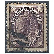 Canada 1897 SG149 10c Brownish Purple Good Used.