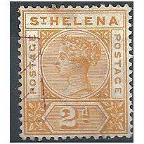 St Helena 1896 SG49 2d Orange-Yellow Fine Used.