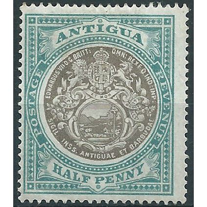 Antigua 1903 SG31 1/2d Grey-Black & Grey-Green Wmk Crown CC Mounted Mint .. ..
