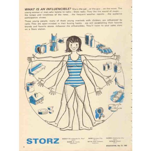 storz 1965 wdgy whb koma kxok wtix wgam influencible gal vintage ad