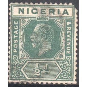 Nigeria 1914 - SG15 - ½d green - King George V - used