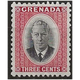 Grenada 1951 SG175 3c Black & Rose-Carmine Mounted Mint . ..