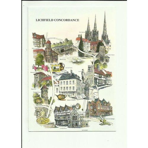 Staffordshire LICHFIELD CONCORDANCE Postcard by Smith