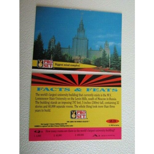 Pro Set 1992 Guinness Book of Records Trade Cards Card Variants (eb2)
