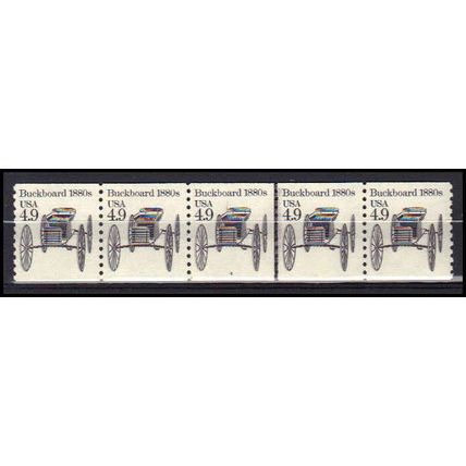 2124v 4.9c Buckboard Fine MNH Dry Gum PNC 4/5 Buggy Whip X0296