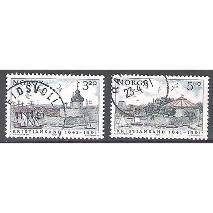 Norge 1991 Michel 1064 - 1065 O Cote (2013) 0.90 Euro Ville de Kristiansand