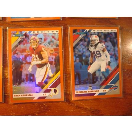 2019 Donruss Jersey Numbers, Orange Foil, Rare SP's, All 8-Cards Numbered