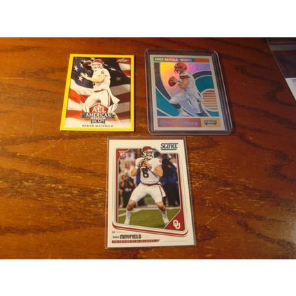 2018 Score/Playoff/Leaf, 3-RC Cards, BAKER MAYFIELD Rc, Browns