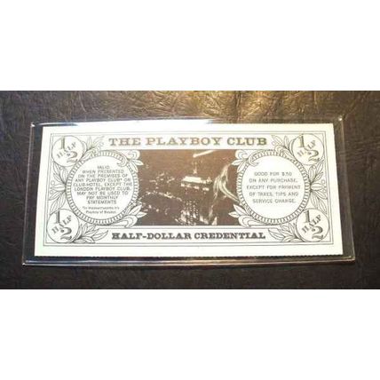 The Playboy Club Half Dollar Credential - 1970 - Blue - Bunny Money